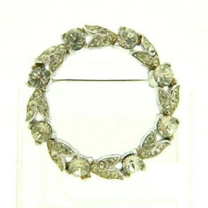 1940's CROWN TRIFARI Patent Pending Clear Brooch